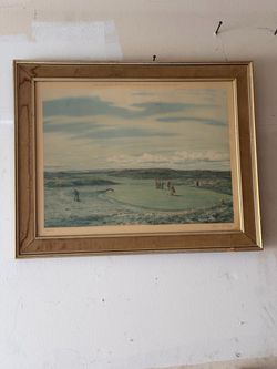 Vintage Arthur Weaver “Hoylake Golf Course” 1956 Framed Golf Print