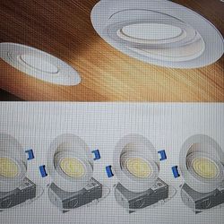 Ensenior 4 Pack 4 inch LED Gimbal Led Recessed Light with Junction Box