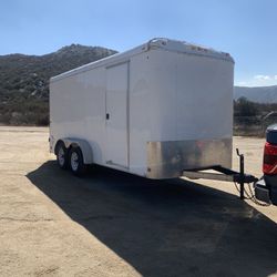 2017. ENCLOSED TRAILERS, 16’ X 7’ ,, TITLE IN  HAND