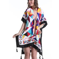 Elegant kimono cardigan, beach outing for swimwear