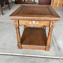 Newly restored all hardwood end table.