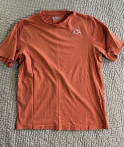 KAPPA Mens T-Shirt Top Med Orange Cotton CM19 Bloke