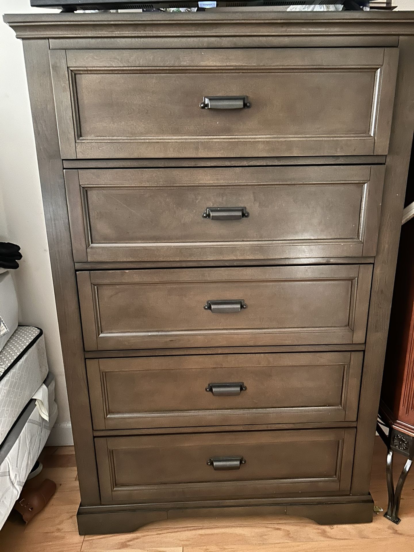 Bed, Dresser And Night Stand