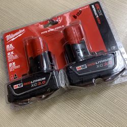 Milwaukee New 3ah 12M Pack X2 