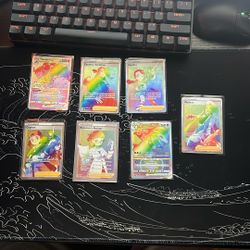 Bunch Of Rainbow Pokemon Cards 
