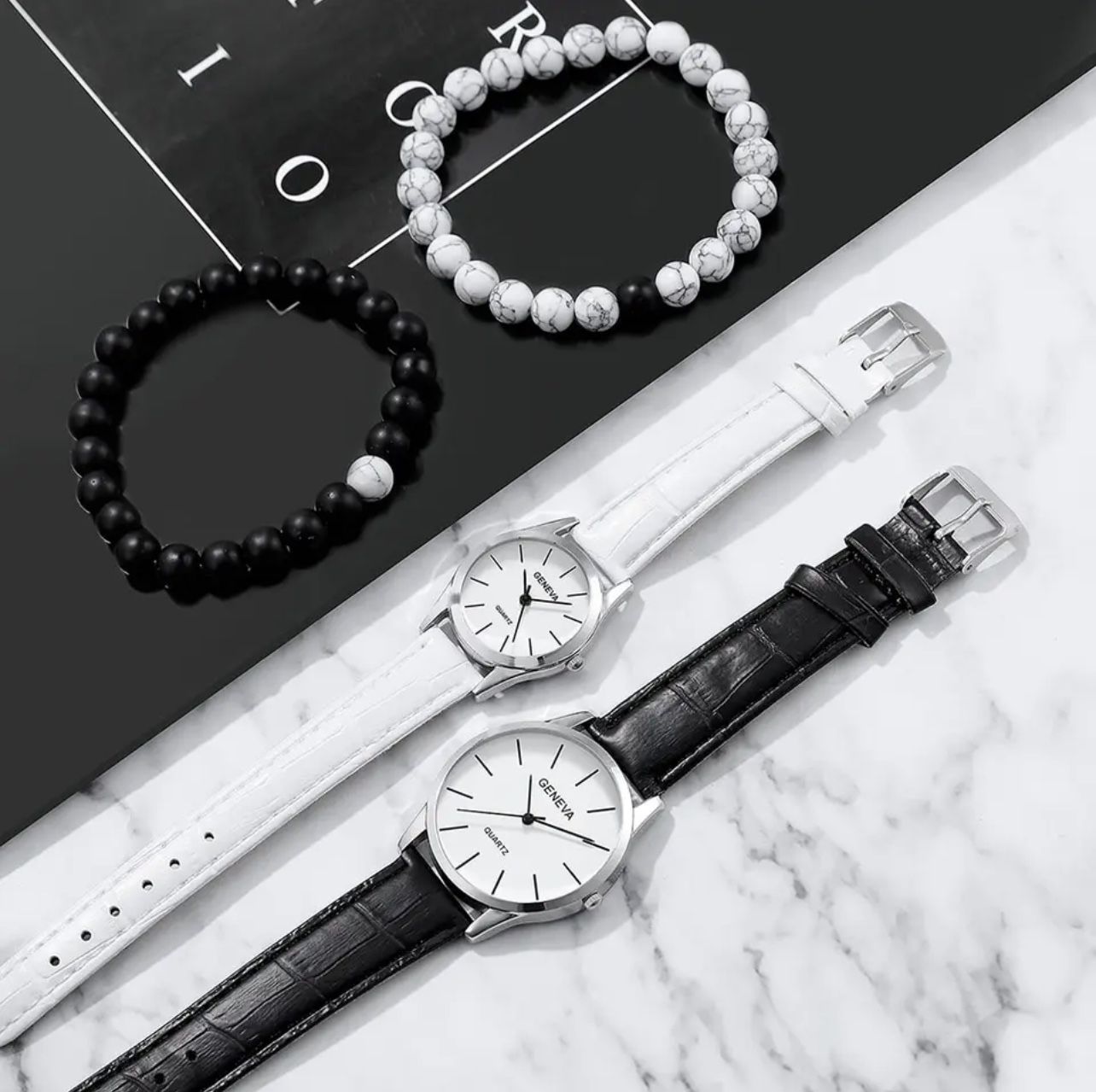 Couple Watch And Bracelet Set