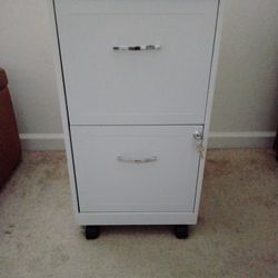 White Metal Filing Cabinet