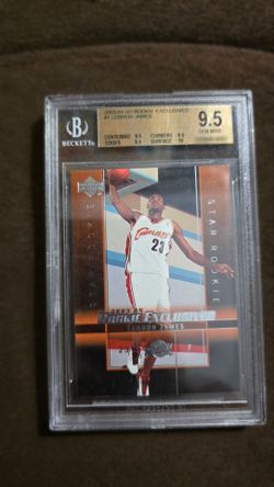2003-04 Upper Deck Rookie Exclusives #1 LeBron James Star Rookie Card