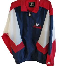 New York Yankees World Series Champions VTG Pullover Windbreaker Jacket Men's XL