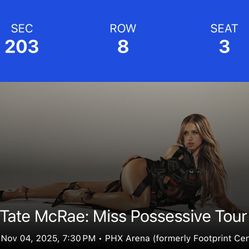 Tate McRae Concert Tickets