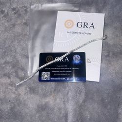 VVS And 925 Sterling Silver Tennis Bracelet 
