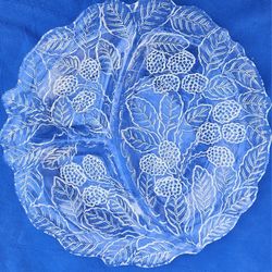 Loganberry Indian Glass Vintage Pressed Glass.