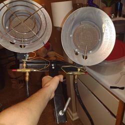 Double Headed Heater For Propane Tank