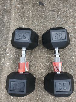Weights; 35 lb dumbbell; new- $130