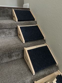 Wooden Pet Stair Ramps with Carpet Surface