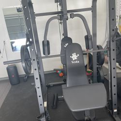 Home Gym Smith Machine + Mirrors
