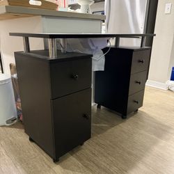 Nail Table w/ Drawers & Dust Collector