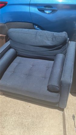 Set of 2 Mid Century Blue Chairs