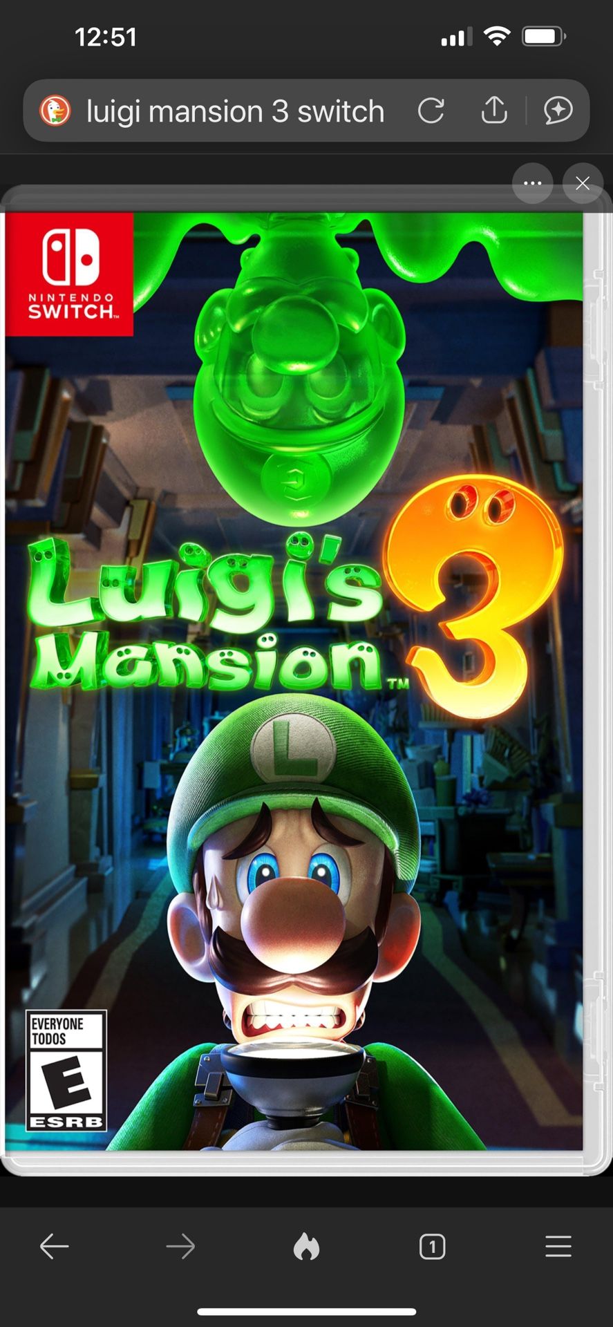 Luigi’s Mansion 3 (no game case)