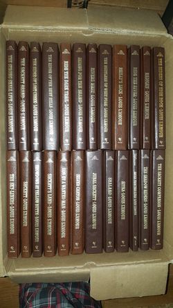 Louis L'amour Lot of 114 Leatherette Books for Sale in House