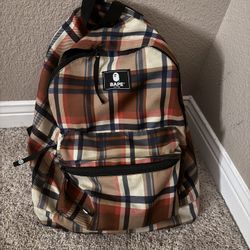 BAPE backpack Plaid 