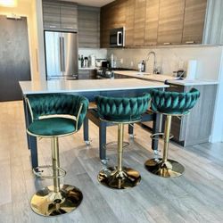 BLACK FRIDAY SALE On All BARSTOOLS!!  Green & Gold! 