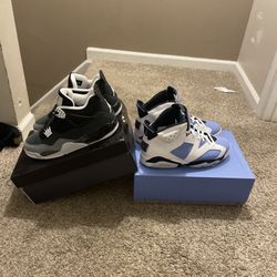 Jordan 4 Fear Size 11 And Jordan 6 Unc Size 11.5 Men’s