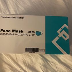 Face Mask Disposable Protective 3-PLY (50PCS) White