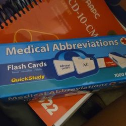 Human Medical Abbreviation Study Flash Cards