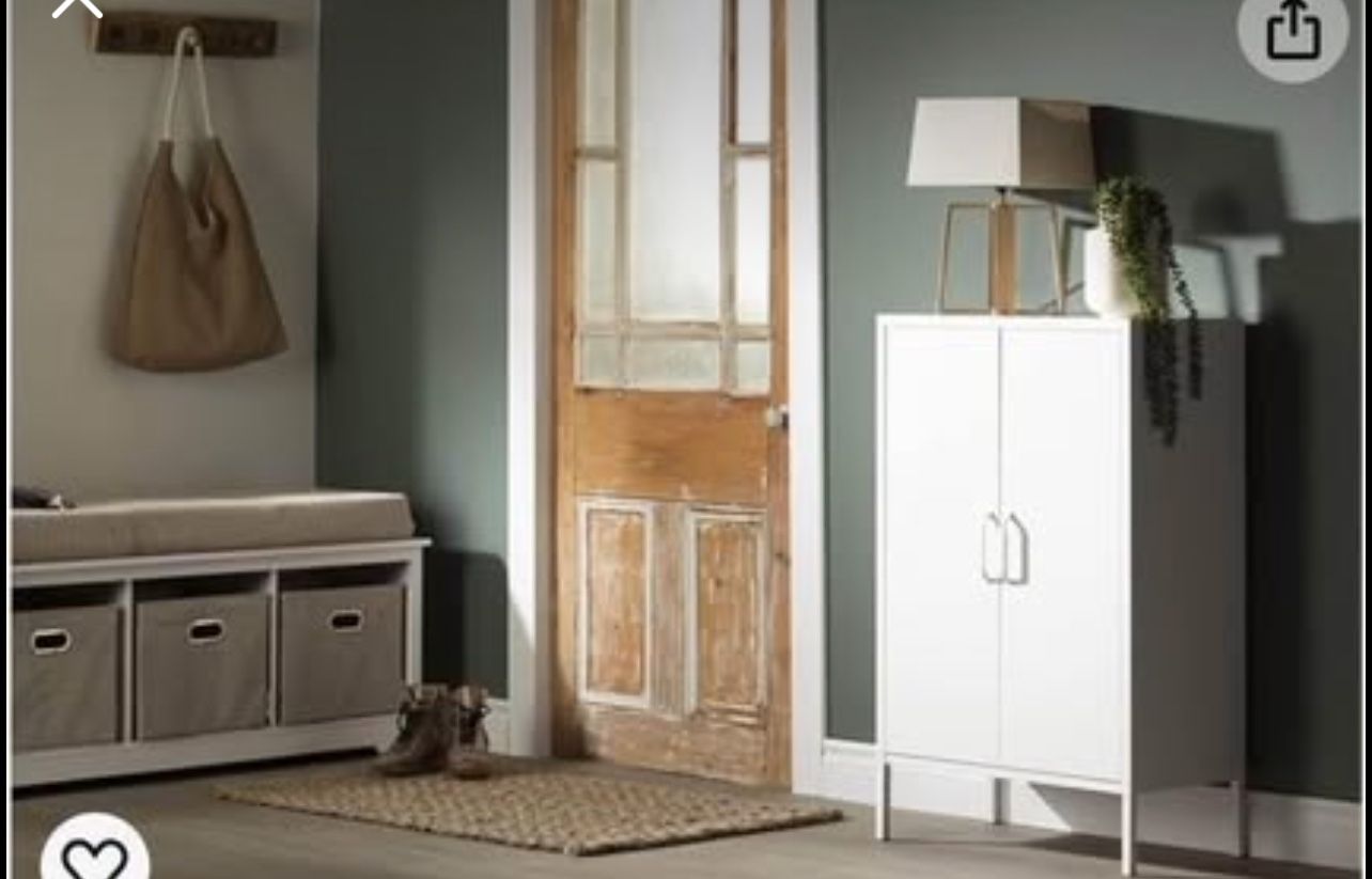 METAL 2-DOOR ACCENT CABINET/STORAGE