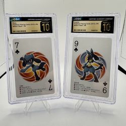 ♣️🔥 CGC PRISTINE 10 BUNDLE – Riolu & Lucario Playing Cards (2012) 🔥♣️ 