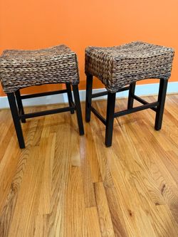Rattan/Wicker Bar Stools(set of 2)