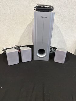 Emerson 2.1/5.1 Speaker System with Subwoofer - Silver