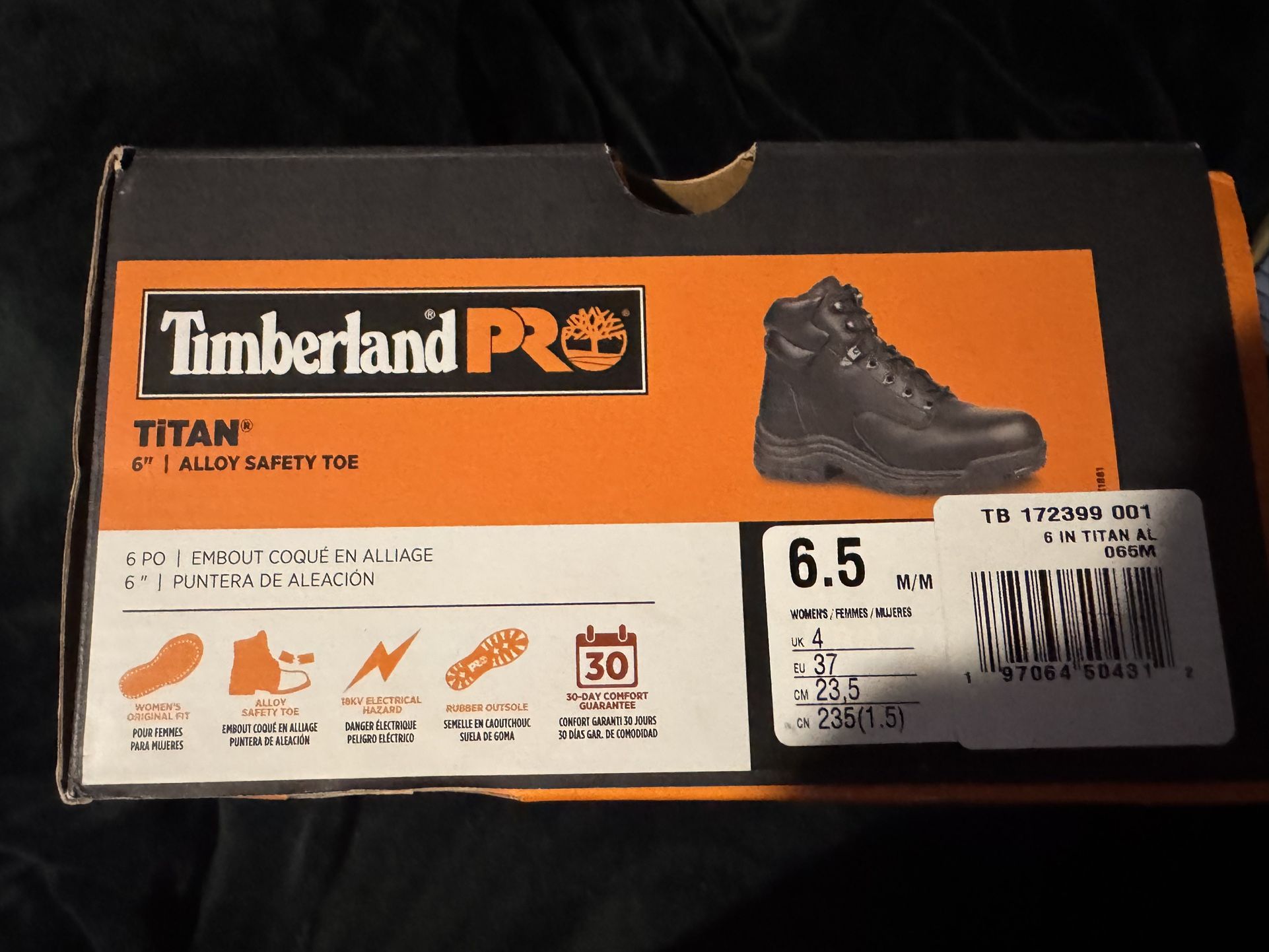 timberland titan alloy safety toe boot 6.5
