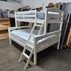 Twin  over full bunk bed and mattress