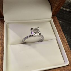 Blue Nile 1.04 Carat Engagement Ring with Pave Band