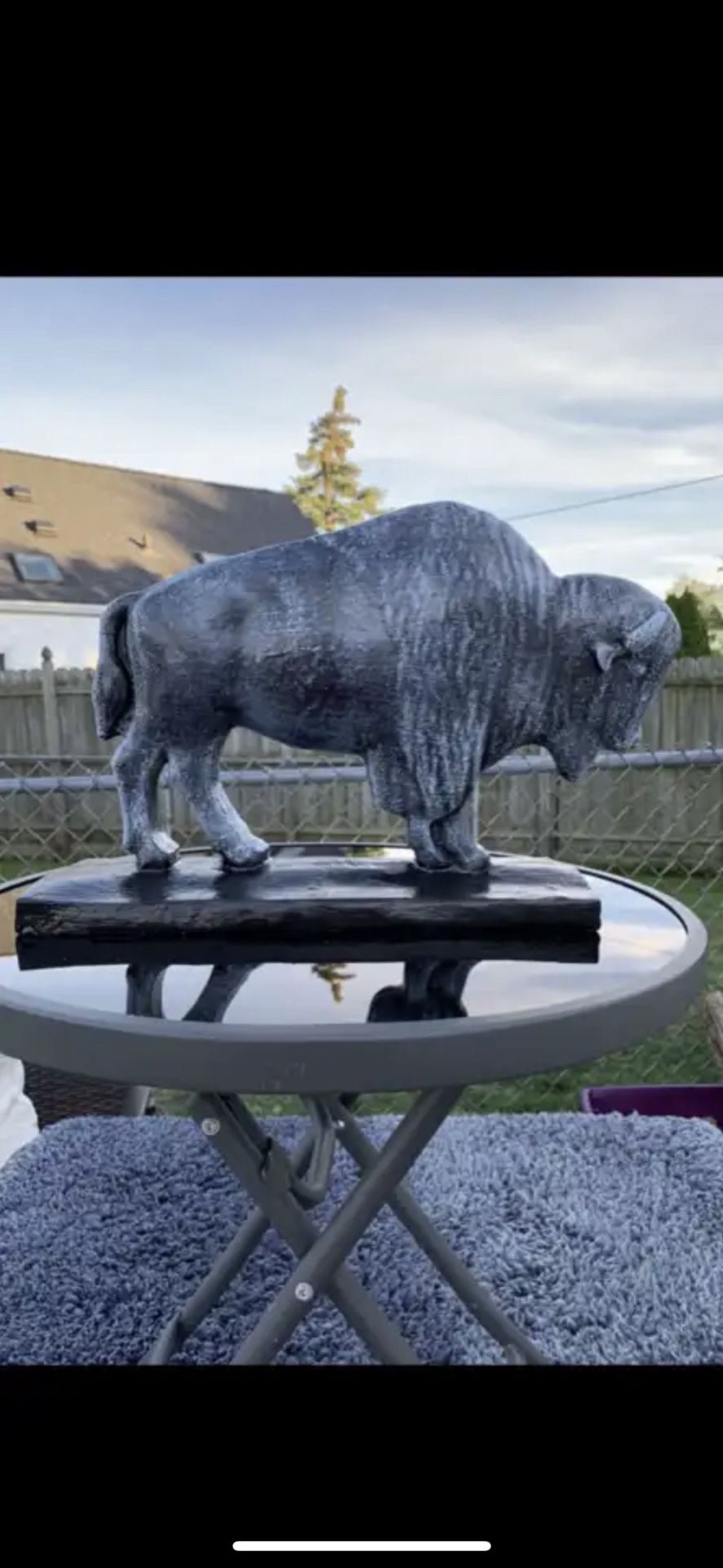 The Old Gray Buffalo Statue