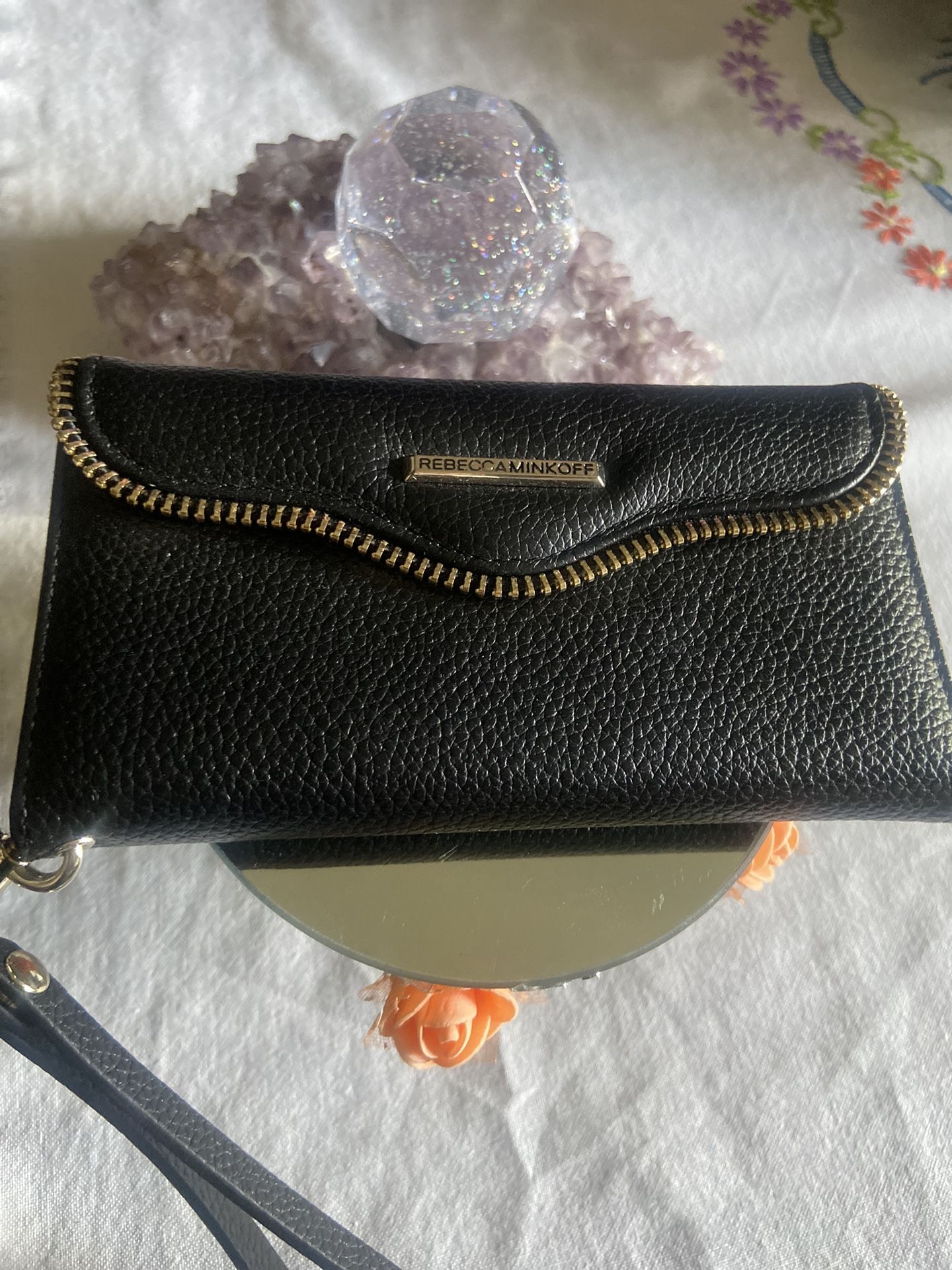 Rebecca Minkoff Black Leather Phone Case-Mate iPhone 7 