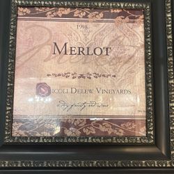 Merlot Painting with frame 
