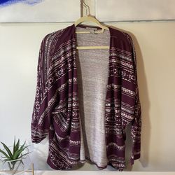 Maroon Charlotte Russe Cardigan