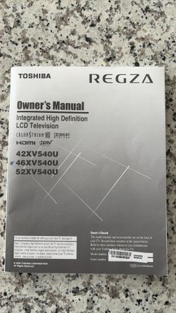 $5. Toshiba original TV owner’s manual