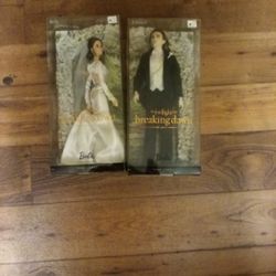 The Twilight Saga Breaking Dawn Part 1 Bella And Edward Pink Label Barbie Collector Series Unopened In Original Boxes 