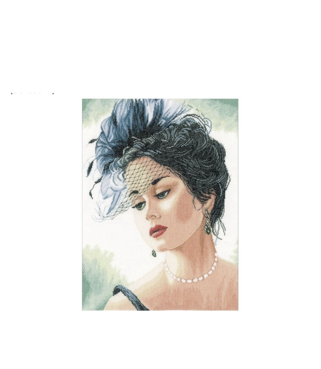 Lanarte Counted Cross Stitch Kit: Lady with Hat (Linen)
