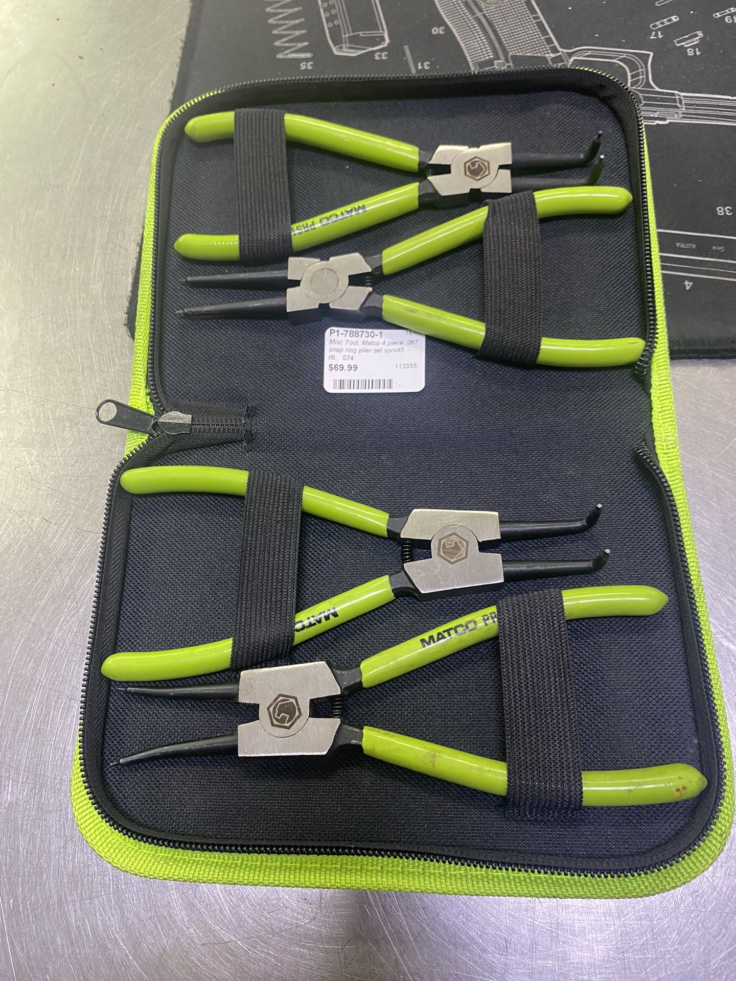 Marco 4 Piece Snap Ring Plier Set