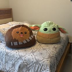 Squishmallows, StarWars 20 Inch Chewbacca And Baby Yoda