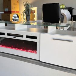 Vendo Este Stand TV Con Chimenea