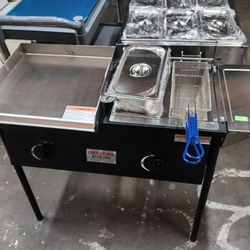 Griddle With Steamer/Fryer