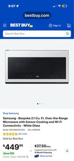 Bespoke Samsung microwave