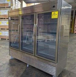 3 GlassDoor Stainless Steel Commercial Refrigerator NSF C83RG