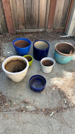 Variety of pots for plants